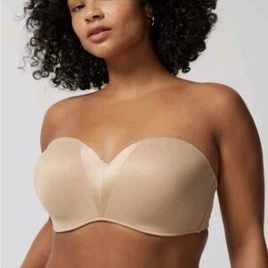 Soma Stunning Starlet Strapless Bra 36D Nude Tan LIKE NEW FLAWLESS